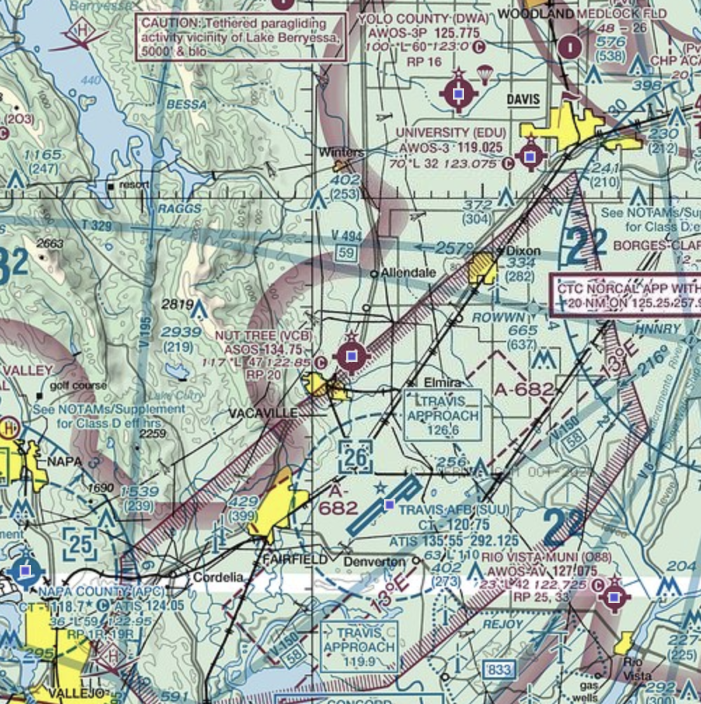VFR Sectional Chart - KVCB Nut Tree Airport